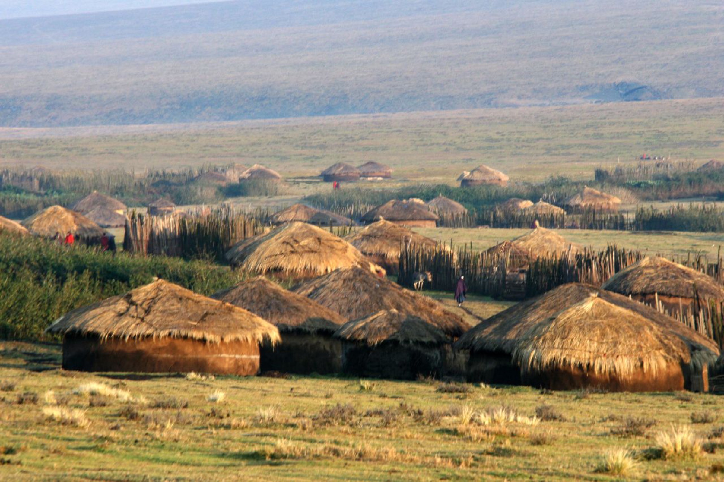 A real Maasai village at the foothills of Mount Lolmalasin